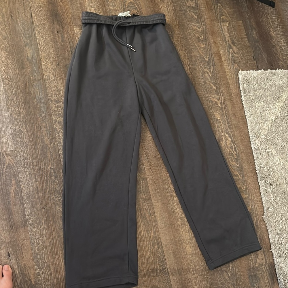 Wide leg sweat pants